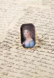 Märta Helena Reenstiernas (Årstafrun) ring med hennes porträ