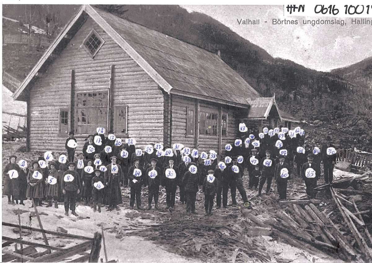 Ungdomslokale
Fra åpningen av Valhall våren 1914. Originalen finnes hos Per Kåre Nedreberg
