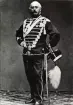 Regementskvartermästare Hjalmar Holst vid Livregementets husarkår 1859-1862 uniform m/1845, mössa m/1866.