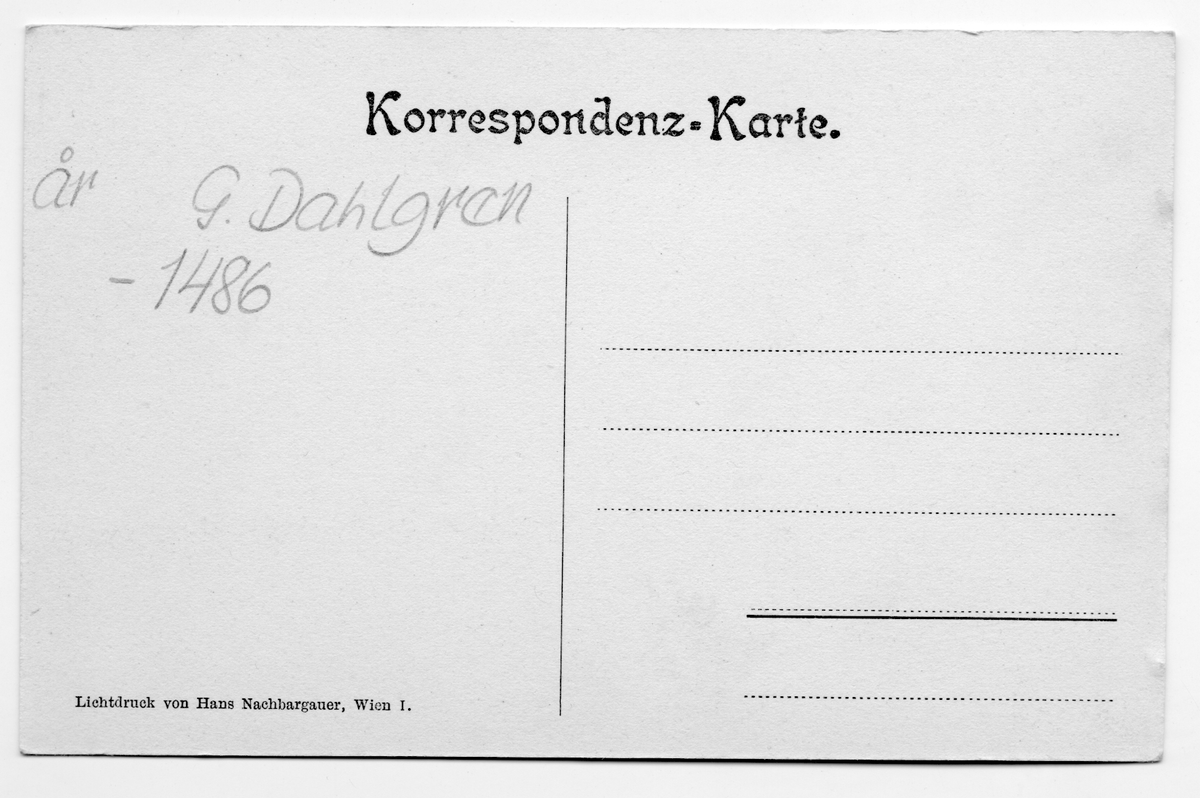 På kuvertet står följande information sammanställd vid museets första genomgång av materialet:  Openring.