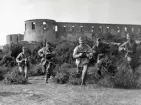 FBU-sommarkurs vid Köpingsvik, kulsprutepistol m/1945, 1957.