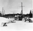 Ingenjörstrupper, vägminering i Dalarna i vintertid med stormartillerivagn m/1943 och 37 mm pansarvärnpjäs.