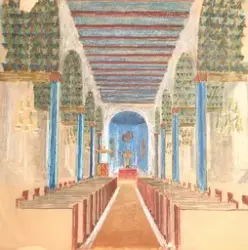 Utkast til utsmykking av Bryn kirke i Bærum [Tegning]