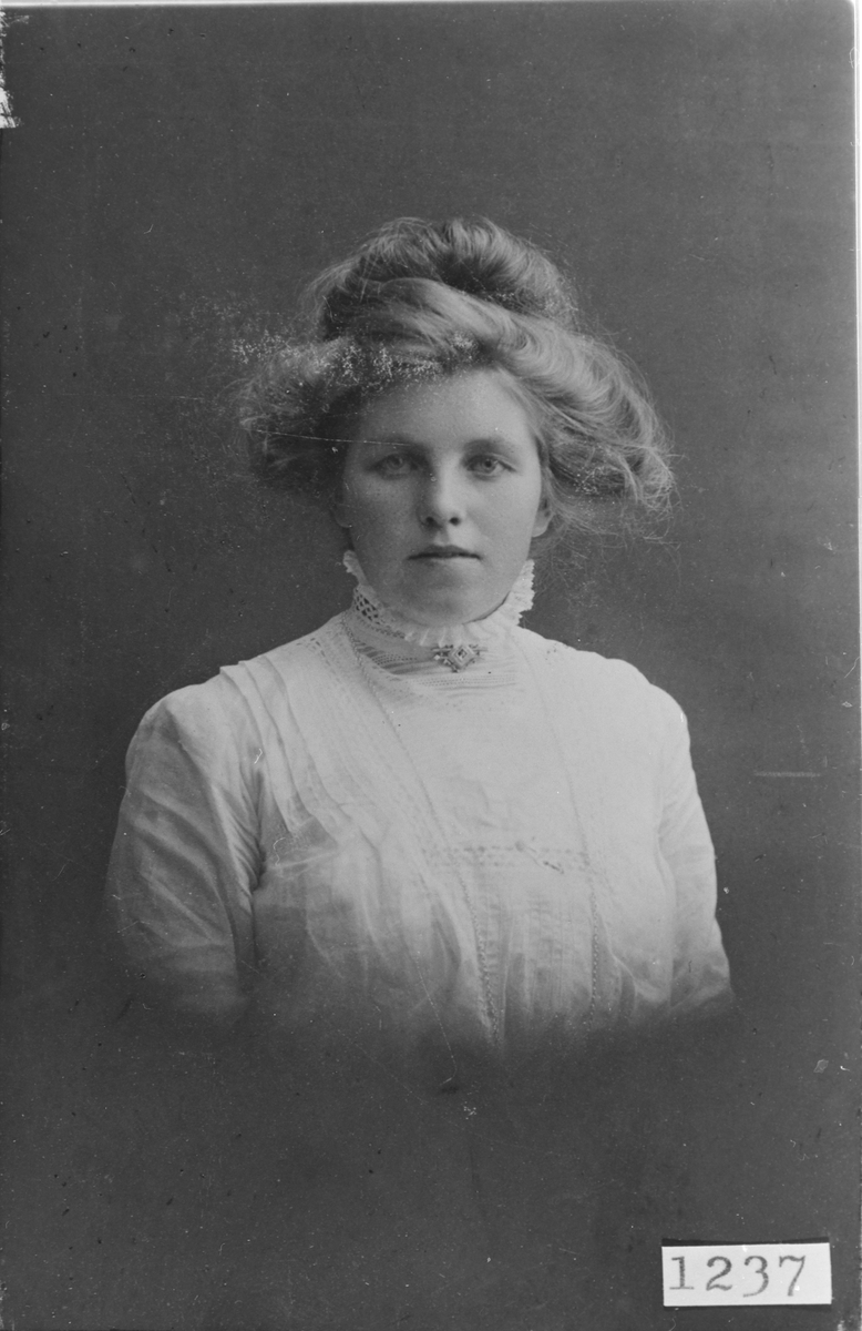 Portrett av Gina Eken (f. Aasterud), foto tatt i 1911.