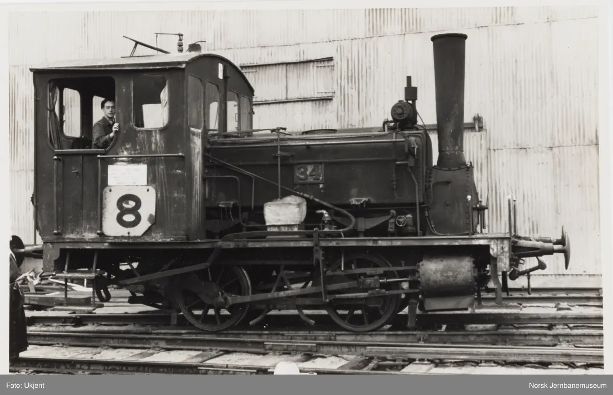Damplokomotiv type 7a nr. 34 i Oslo -Norsk Jernbanemuseum / DigitaltMuseum