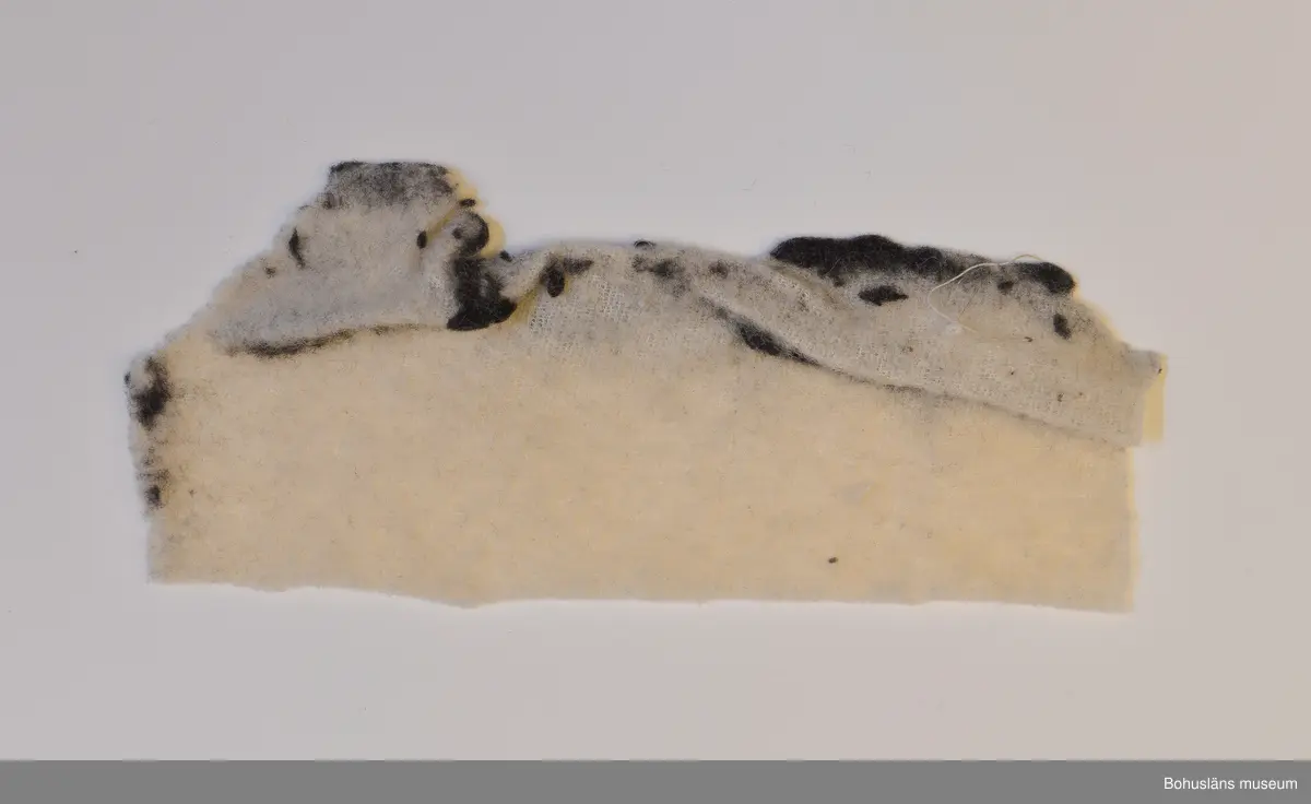 Kappa i svart sammet med vitt sidenfoder. Pellerinkrage och löst sittande skärp.