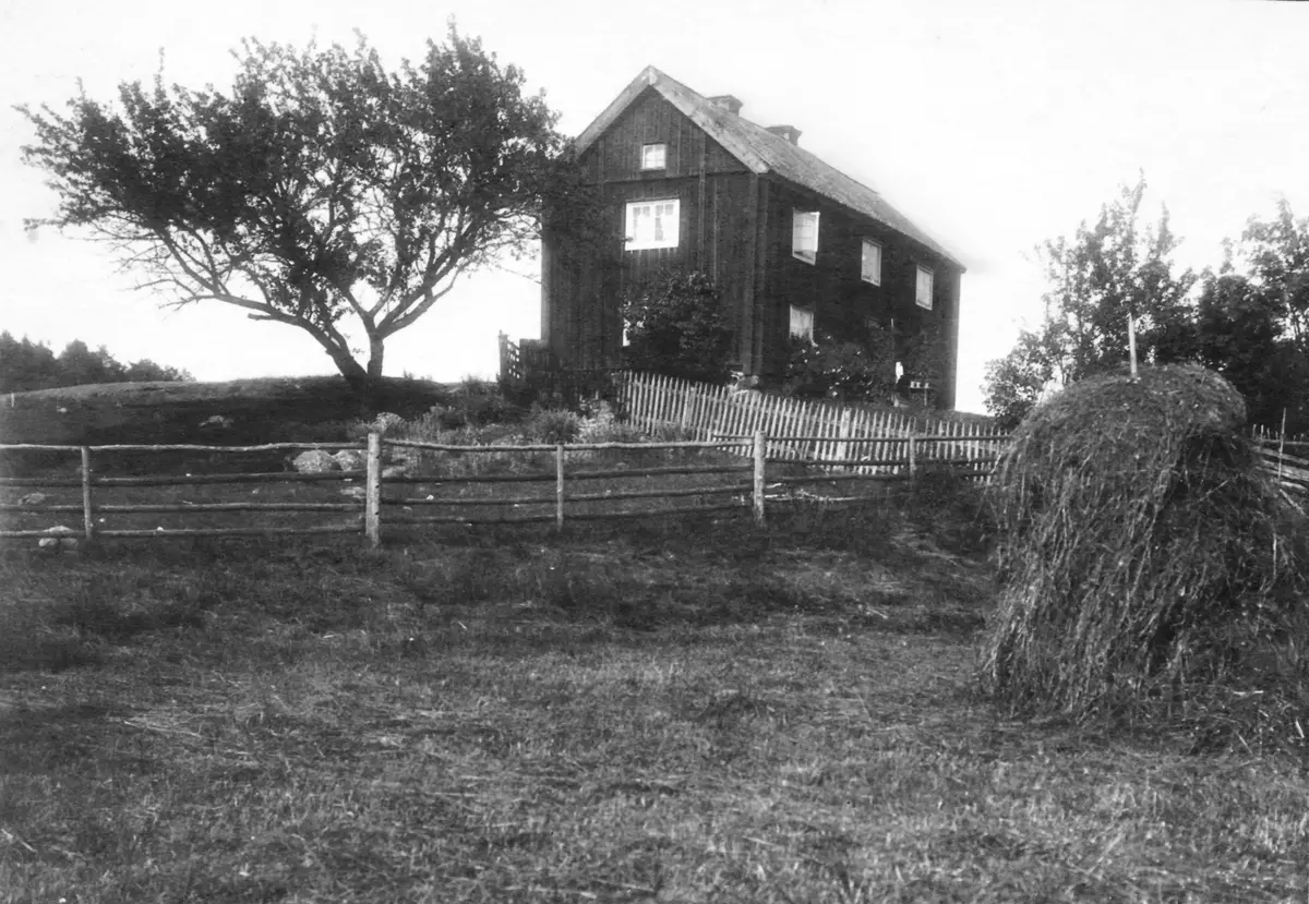 Vacksta i Tveta socken, gränsande mot Turinge socken. Vid tidpunkten för bilden bodde Karl Johan Pettersson med familj vid Vacksta. Karl Johans far, Karl Petter, hade köpt gården 1876 och vid faderns död 1907 såldes fastigheten till familjen Rosen vid granngården Eknäs. Karl Johan Pettersson köpte då gården Kämsta ½ mantal.

Vacksta, även stavat Wackesta, omnämns i ett domstolsprotokoll från 1379 som frälsegård och är angivet på kartan över Öknebo härad från 1696 som 1 mantal frälse. Gården ska ha ägts av Erik Dahlberg vid Ströpsta i Turinge under senare delen av 1600 talet. Namnet Wackesta sägs komma från stället där man vaktade för att transportera resande över sjön. Den gamla vintervägen mellan Stockholm och Nyköping gick över Långsjön och Vällingen och passerade vid Vacksta.

Sjösänkningsprojektet som genomfördes 1897 och sänkte högvattennivån i sjösystemet med 1,6 meter påverkade stora delar av den låglänta marken mellan Långsjön och Vällingen. Ca 38 hektar av Vackstas mark blev med detta odlingsbar. Av den totala kostnaden för projektet belastades Wacksta med dryga 18%.

År 1916 delades Vacksta i fyra skiften, Vaksta, Skillnaden inklusive båtsmanstorpet Brostugan, Sjövreten och den obebyggda fastigheten Ekebo. Anders Gustaf Andersson från Vårdinge köpte Vacksta och Skillnaden 1922, hans son Karl sålde gården 1947.  Ekebo köptes av Sigfrid Andersson från Torsättra i Turinge och Sjövreten av familjen Dillman från Turinge som under tidigt 1920 tal sålde gården till rektorn vid Vackstanäs skola. 
Barnen vid Vacksta gick i skolan vid Rudkälla i Turinge fram till 1957 varefter de fick sin skolgång vid Tvetaberg.
År 1964 köpte staten in fastigheterna Vacksta, Ekebo, Sjövreten och Skillnaden för att bygga det militära övningsområdet vid Almnäs. Vacksta med mangårdsbyggnad från tidigt 1600-tal brändes då ner utan att dokumenteras. Syrenbuskarna och de delvis igenvuxna åkrarna är bevis på att det bott människor på platsen i mer än 700 år. Den gamla gårdstomten är registrerad som fornlämning Tveta 145:1. Området närmast Långsjön ingår i naturvårdsområdet Vackstaviken. Fortifikationsverket har under 2000- talet styckat och sålt marken med avsikt att etablera hästgårdar. Vid gårdarna Skillnaden, Ekebo och Sjövtreten sparades byggnaderna och fastigheterna är sålda av fortifikationsverket.



 ::