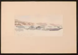 Söderut från Härön i kikaren [Akvarell, Akvarellmålning]