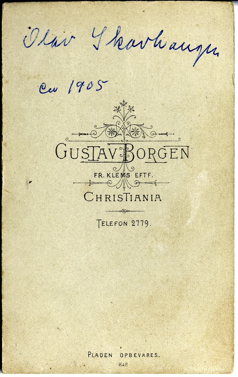 Olav Skavhaugen.
Bilde er fra fotoalbum GM.036888.