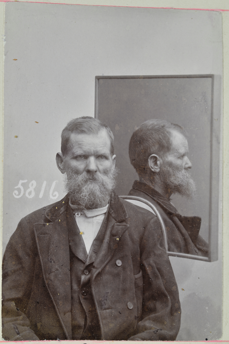 Registreringsfoto fra Kristiania-politiets forbryteralbum.