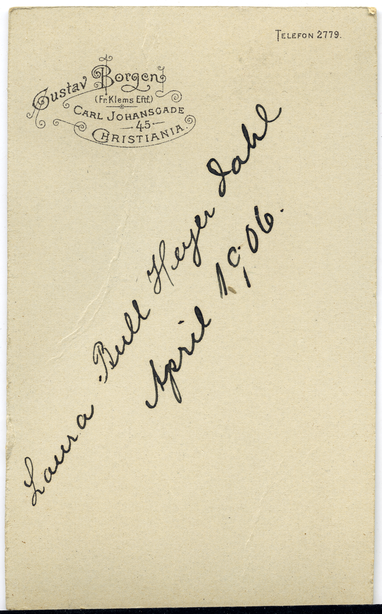 Laura Bull Heyerdahl.
Bilde er fra fotoalbum GM.036888.