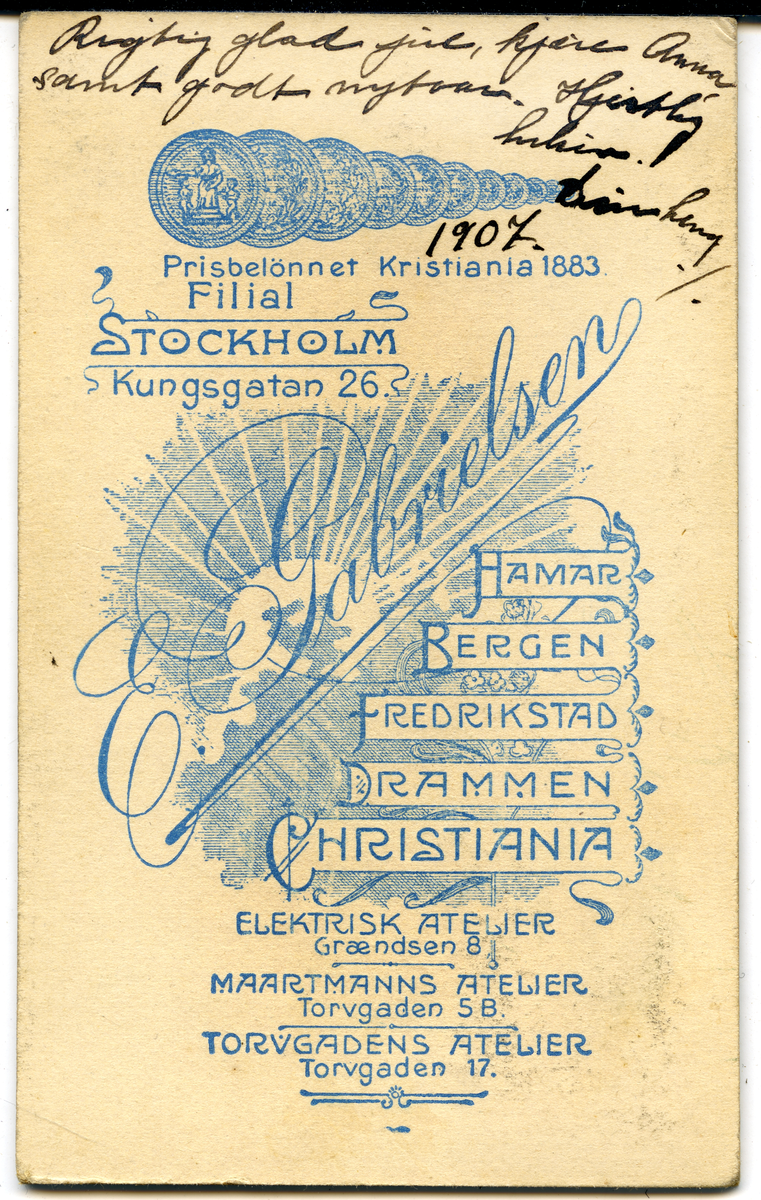 Agnes Graff.
Bilde er fra fotoalbum GM.036888.