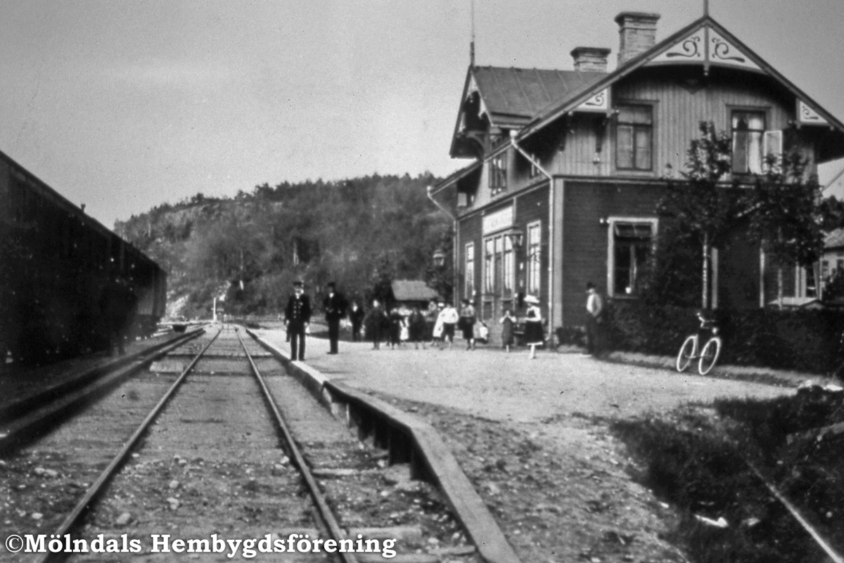 Mölnlycke station. Okänt årtal.
