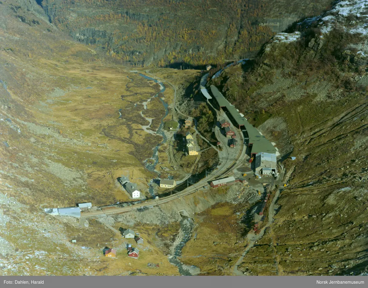 Myrdal stasjon sett fra luften