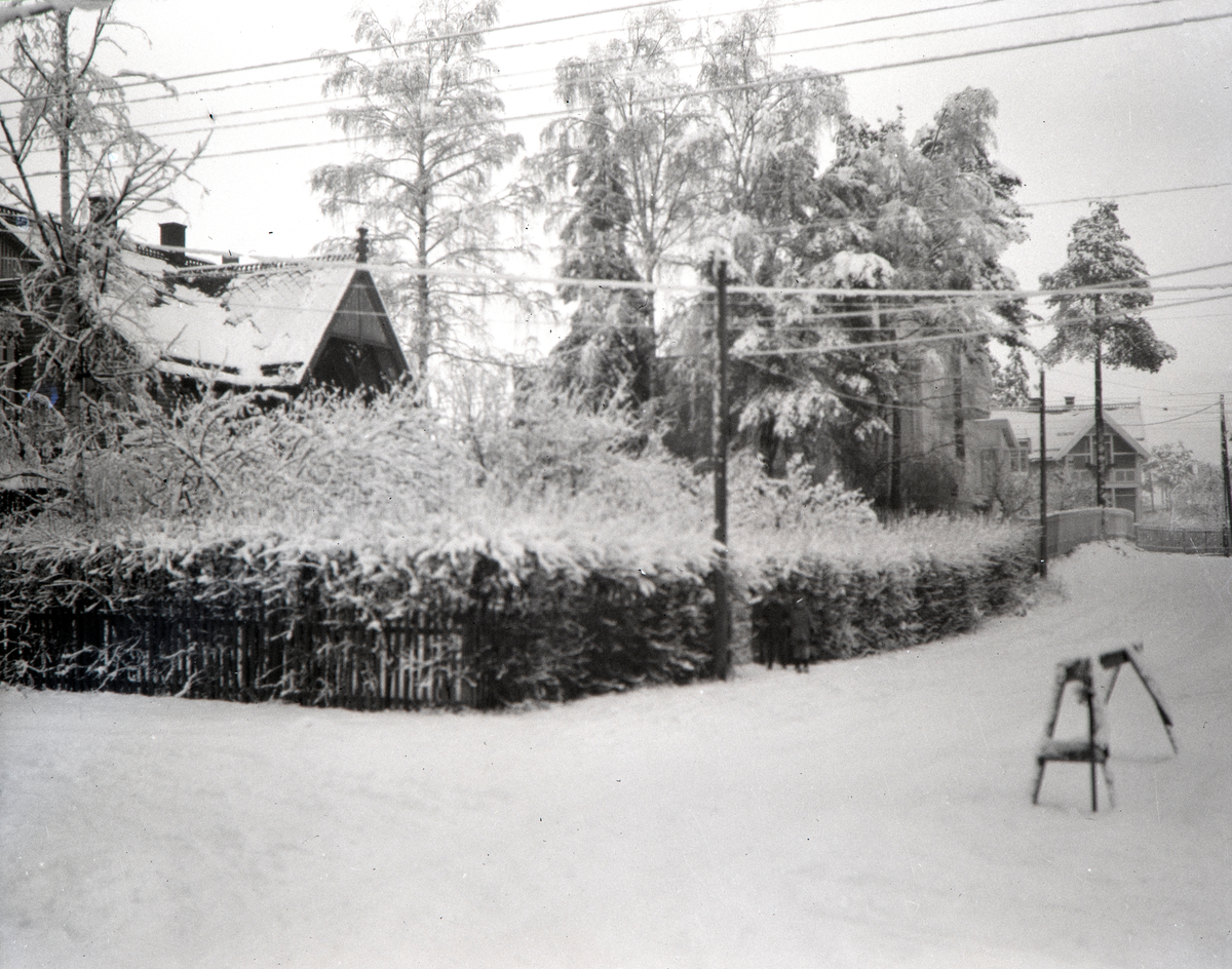 Hamar, St. Olavs gate ?, eneboliger, vinter,