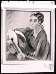 Fem stycken fotografier av Agnes Cleves verk. Alla nitratbil