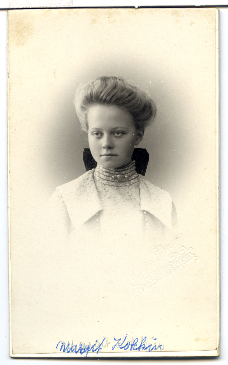 Margit Kokkin.
Bilde er fra fotoalbum GM.036888.