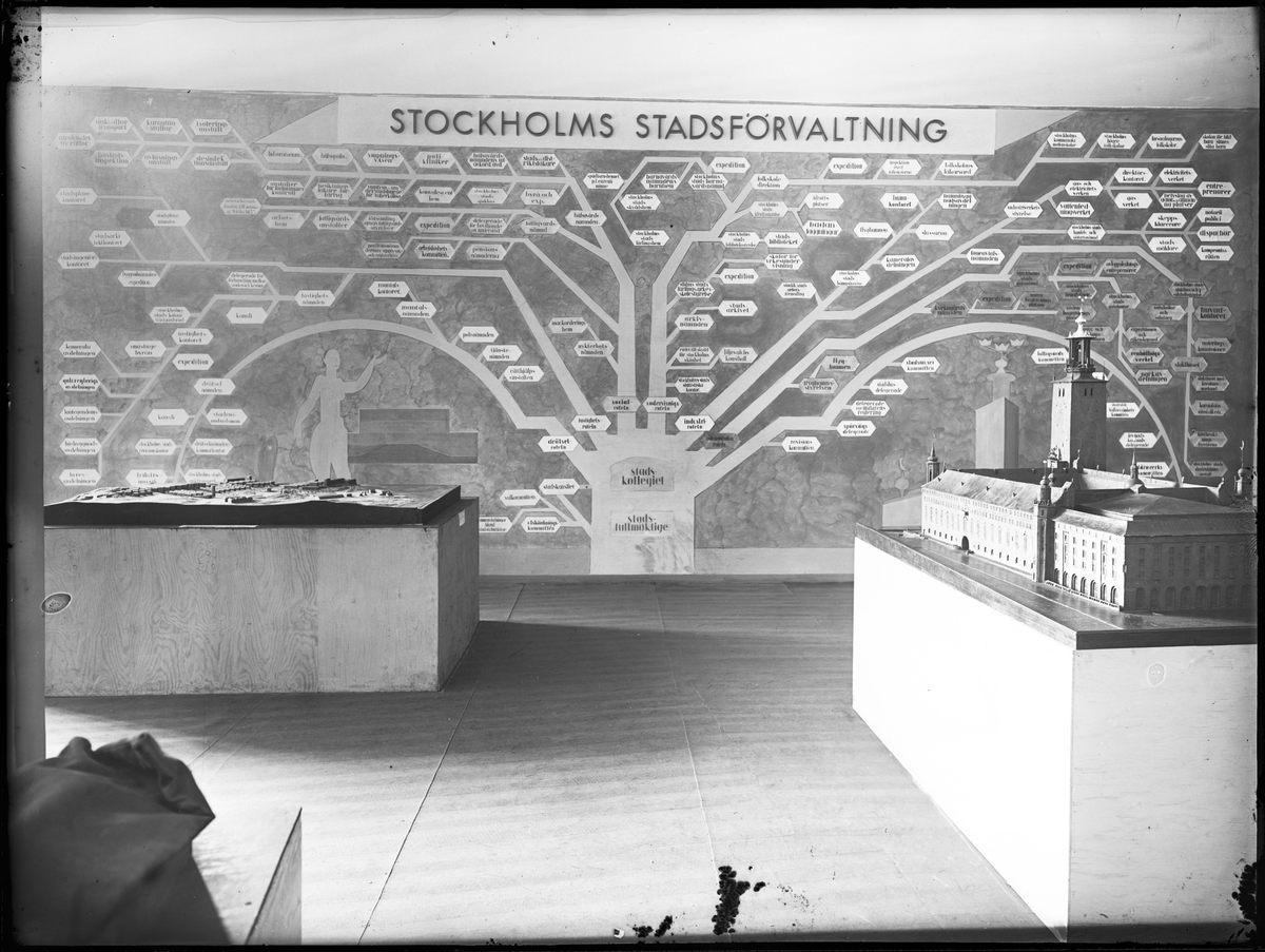 Stockholmsutställningen 1930
Svea Rike, "Träd" Stockholms stadsförvaltning, modell Stockholms stadshus