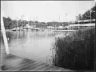 Stockholmsutställningen 1930
Bro över vatten, Brokafé, brygga och vass i förgrunden