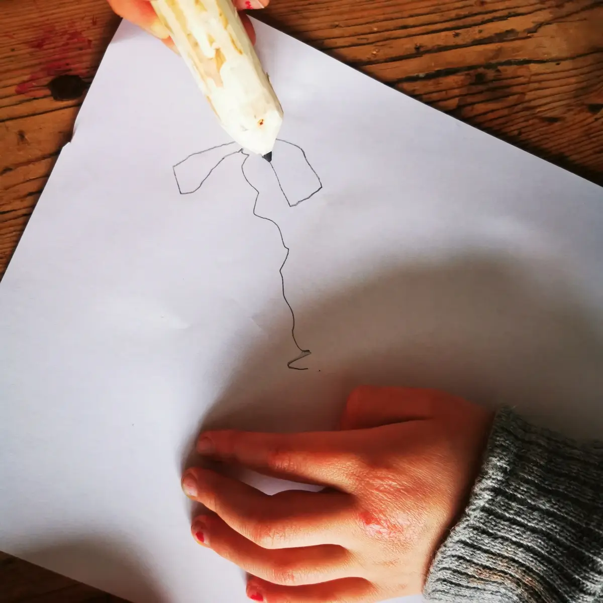 tegne med en spikket blyant