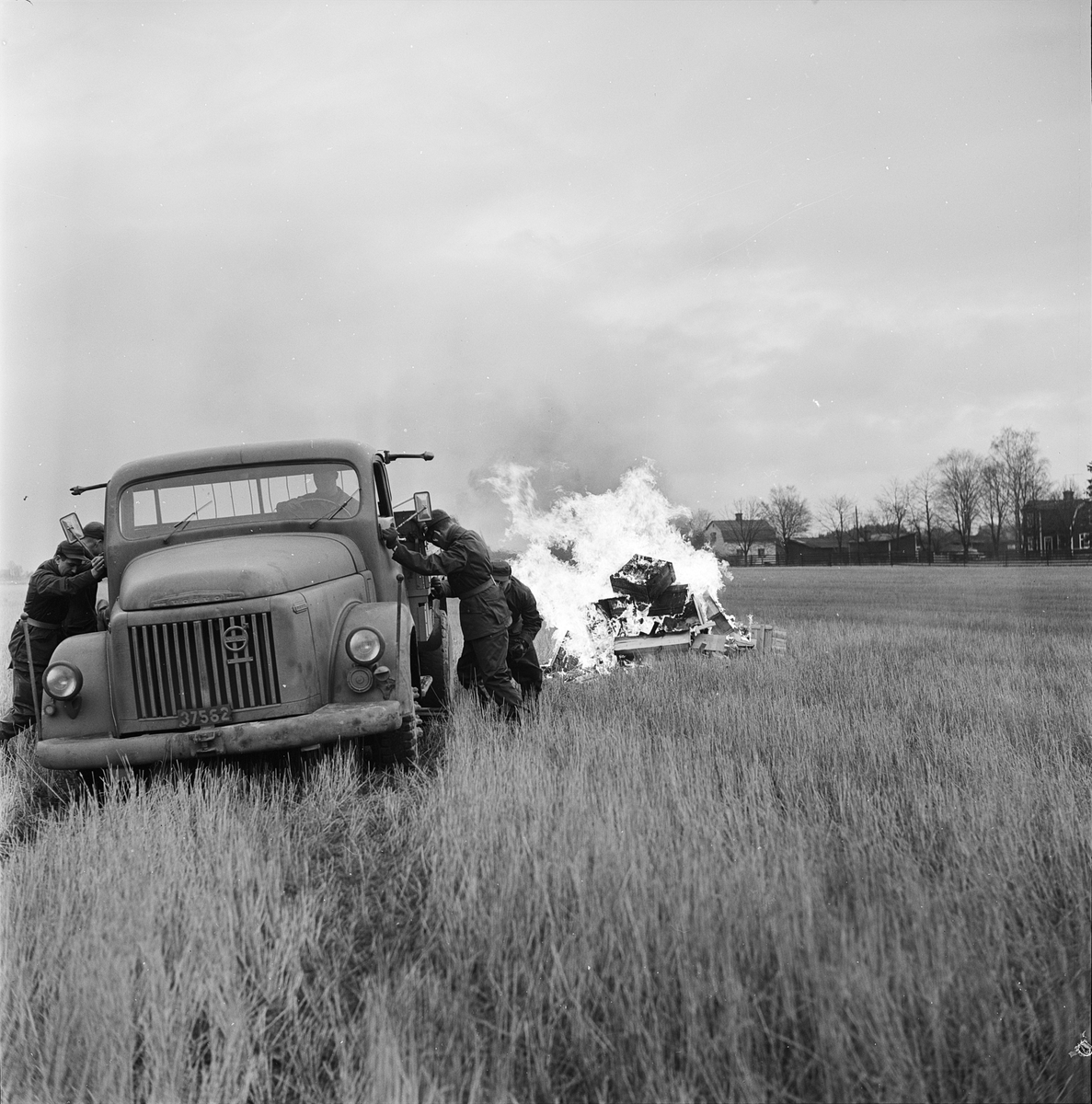 Premiärövning för landets första undsättningskår, Uppsala 1961