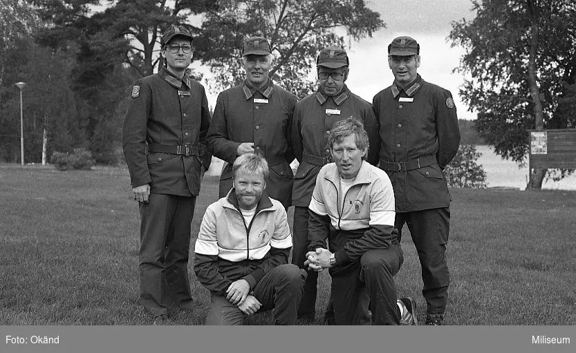 Bakre raden från vänster Sven Karlsson, Christoffer Liljecreutz, Erling "KES" Johansson och Berne Ottosson.
Främre rader från vänster: Göran Carnander och Göran Nilsson.