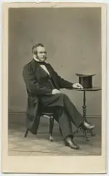 Porträtt på Handlare Anders Julius Nyqvist. Innehade firman 