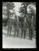 Porträtt av fyra män i uniform. Skansen, Stockholm.