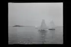 Segelbåtar. Troligtvis fotograferade under Sandhamnsregattan.