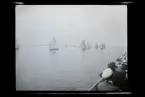 Segelbåtar. Troligtvis fotograferade under Sandhamnsregattan.