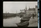 Kajen vid Munkbron i Gamla stan, vy mot Riddarholmen.