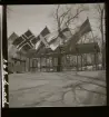 Huvudingången till Skansen, Stockholm med de nordiska ländernas flaggor.