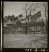 Huvudingången till Skansen, Stockholm med de nordiska ländernas flaggor.