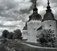 Kalmar slott med Kungsmakstornet, Kuretornet och Rödkullatornet.