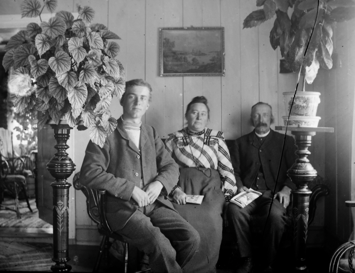 Sigurd Olav, Gina og Johannes Ruud,  Øvre Hvål i Komnes. Ca 1910.