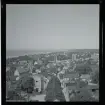 Visby i fågelperspektiv och ringmuren, 18 juni 1944.