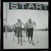 Bengtsson, Ingvar och Råland Sundin på Bollnäsloppet, 1945.