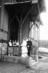 Bryllup på Frydensborg hos familien Dahll. Brudeparet Juel  