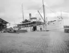 Ångfartyget LINKÖPING i Linköpings hamn 1906. Fartyget levererades 1903 till Linköpings Nya Rederi AB för trafik på traden Stockholm - Linköping.