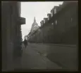 Högbergsgatan på Södermalm. Katarina kyrka skymtar i bakgrunden. Stockholm.
61/1941 Konrad Elméus Nm 87