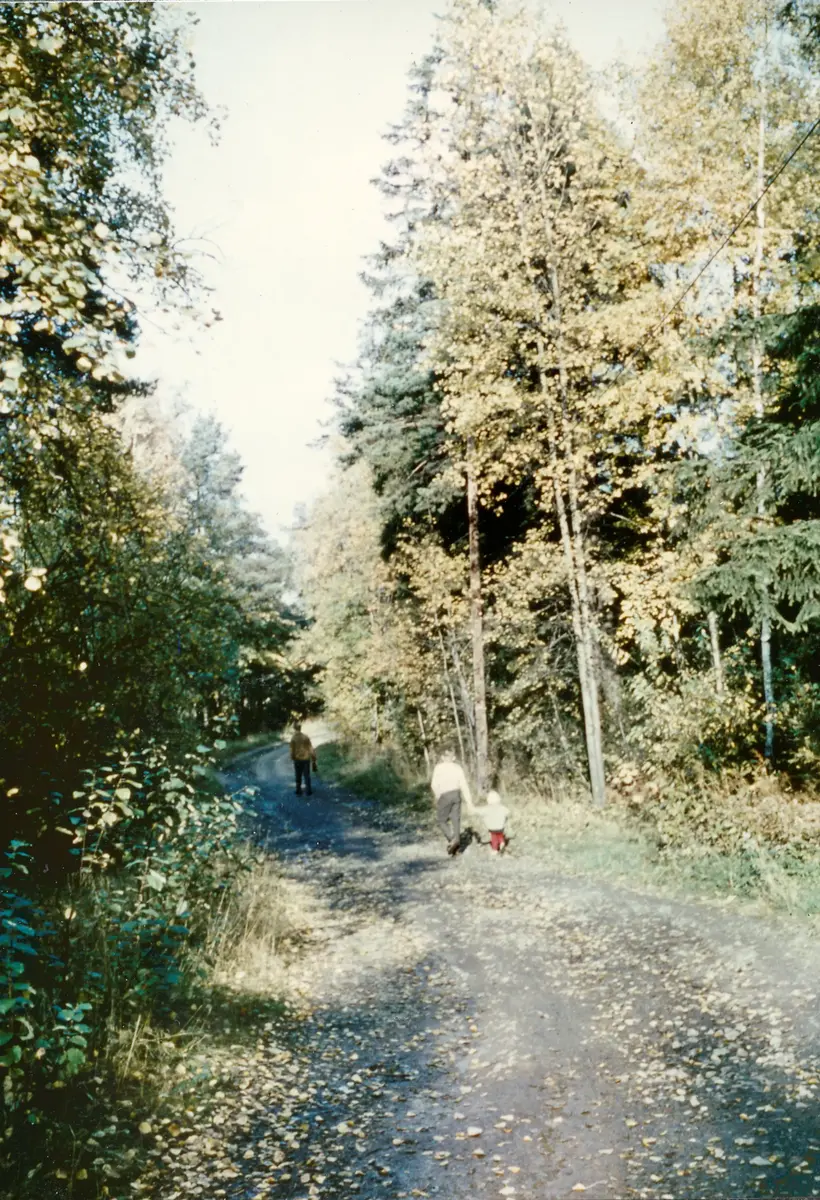 Göta Landsväg mellan Östberga och Östbergahöjden. ; BHF studiecirkel ht 2016:
Troligen taget 1961, jfr text på duplettbild bhf1407_194.
Fotograf: Åke Abrahamsson