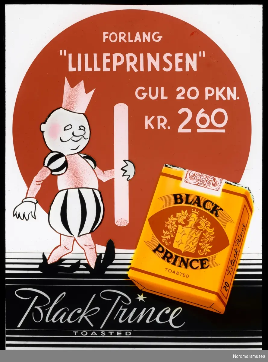 Black Prince. Tobakk. Kinoreklame fra Kristiansund, hovedsaklig fra perioden 1950 til 1980.