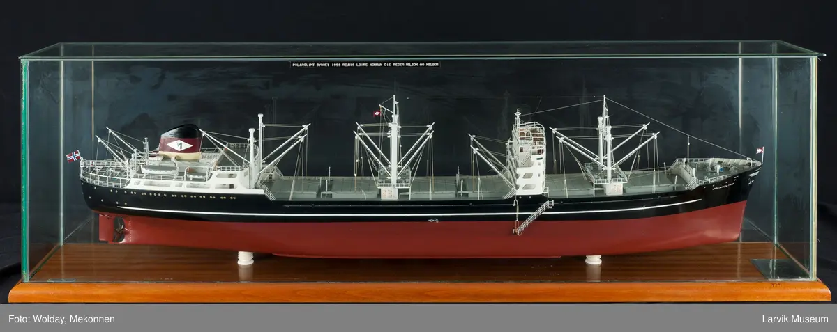 Helmodell tørrlastskip M/S POLARGLIMT