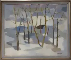 Vinterdag [Oljemålning]