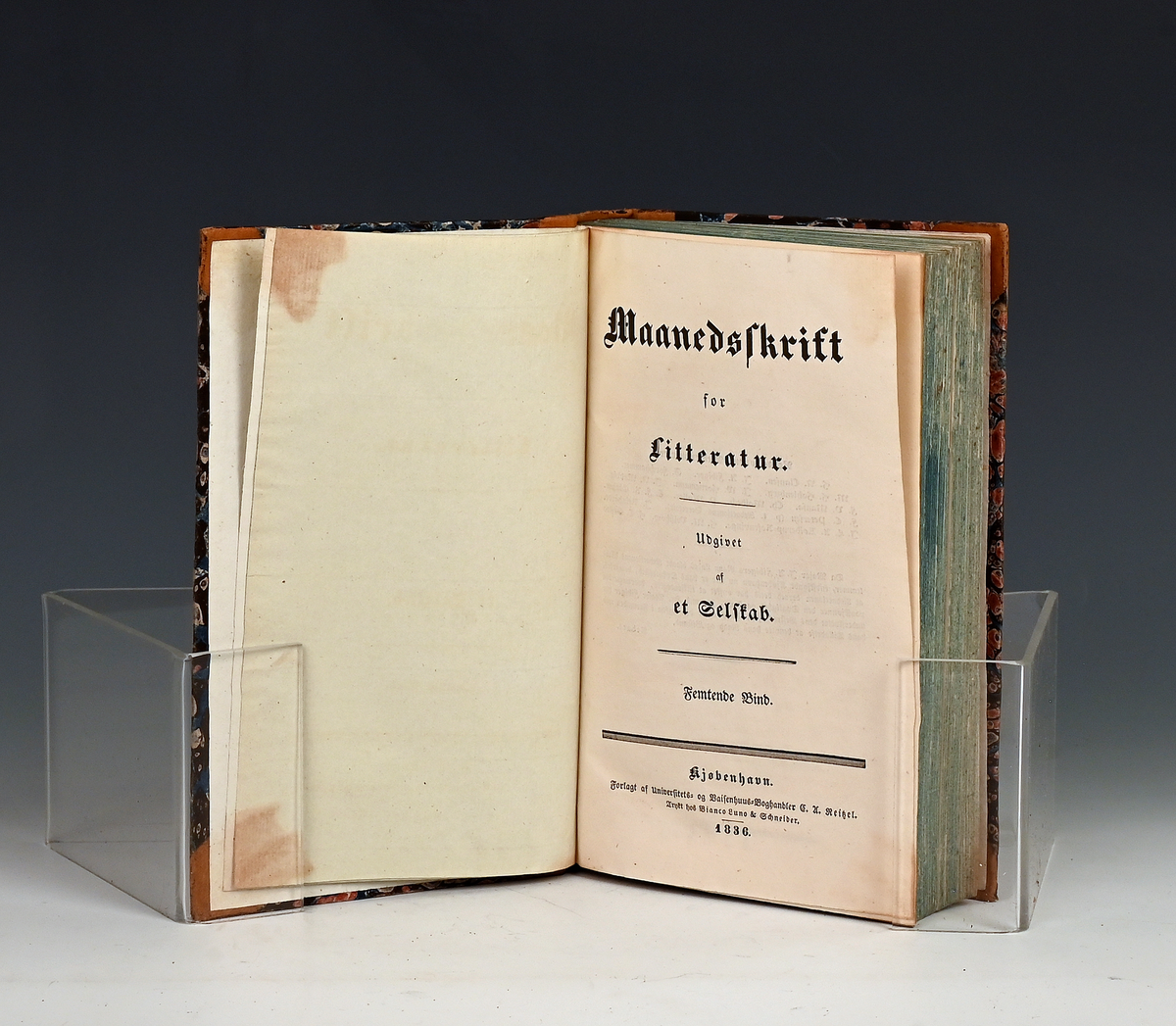 Maanedsskrift for litteratur. Femtende bind. Kbhv. 1836.