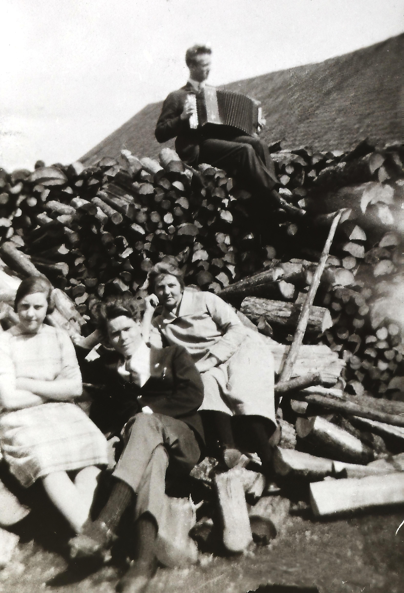 Vedhaug på Berg prestegård. Forpakter skulle levere 40 favner ved i året, oppkappet og kløvet.