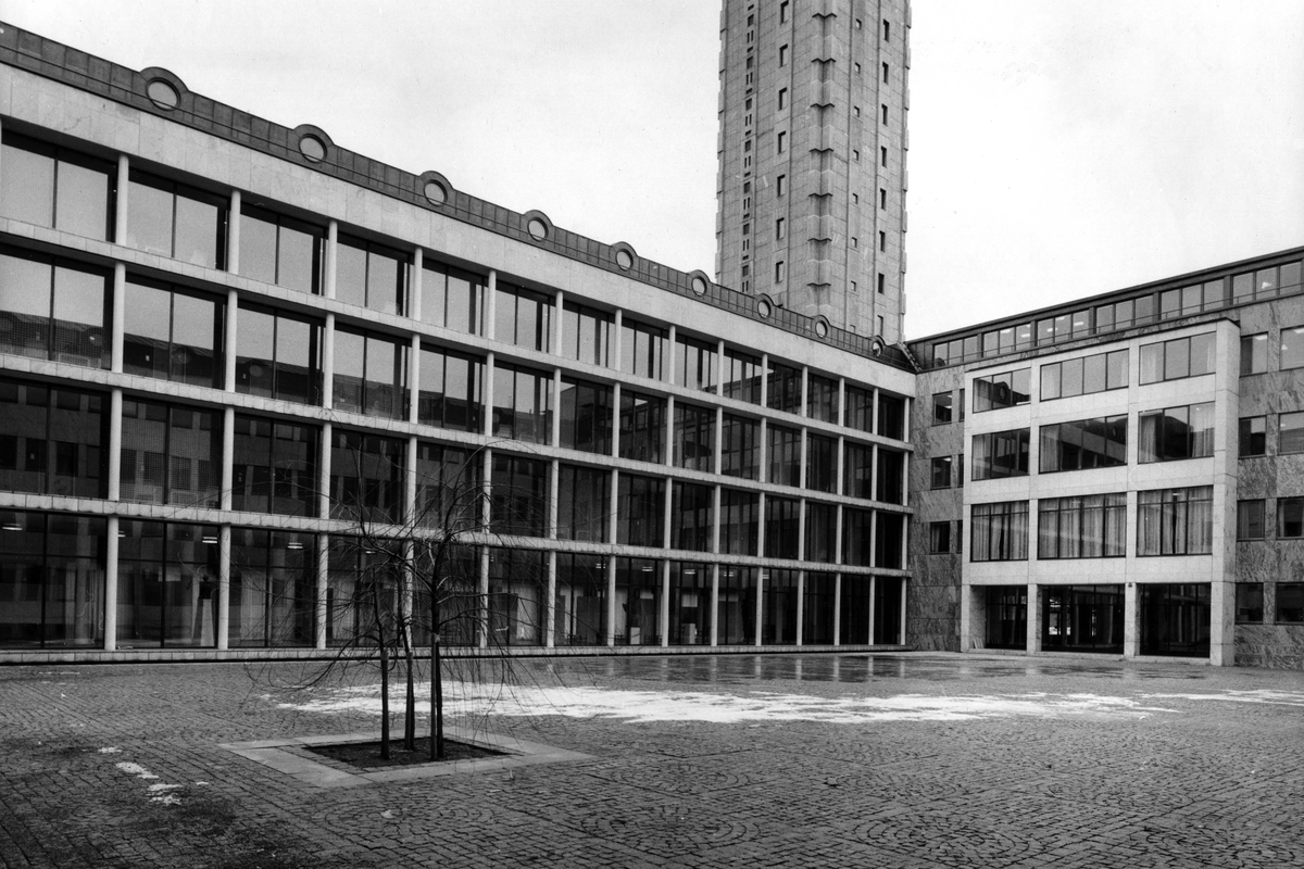 Västerås stadshus under byggnation