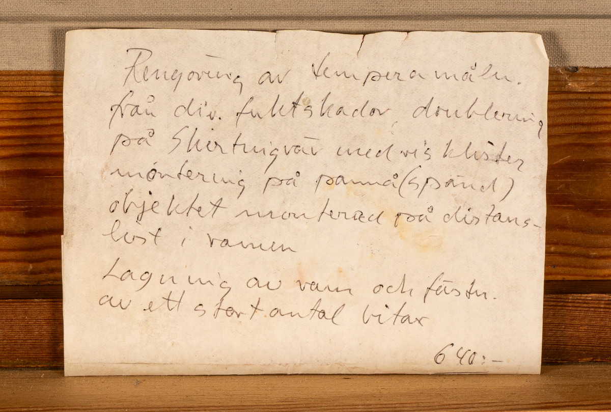 Fartygsmålning av barkskeppet Wilhelmina, byggt 1838 på Södra varvet i Gävle av John Hillman för L P Löthman och Cark Erik Rahm. Sålt till Norge 1852. Målat mellan 1845-1851 då dess befälhavare var Johan Back.