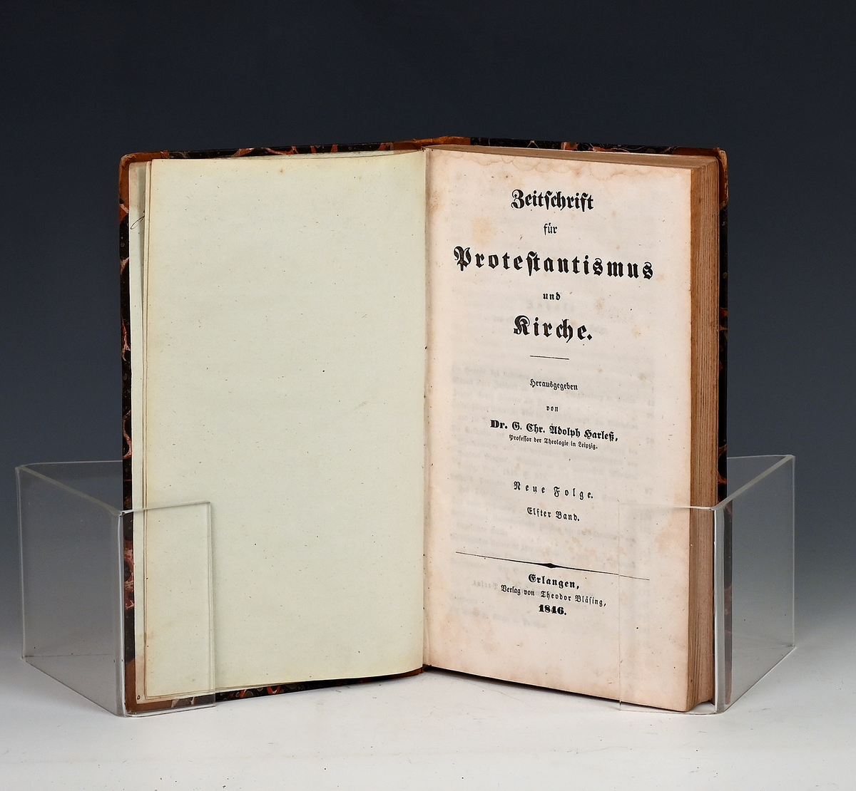 Zeitschrifte für Protestantismus und Kirche. Hgg. v. G. Ch. Joolsph Harles (o.fl.) 
XII, Neue Folge E. 1846