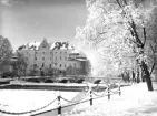 Örebro Slott, östersidan i snö.